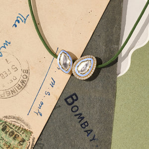 True Union - Khaki, Periwinkle Blue & Gold Necklace