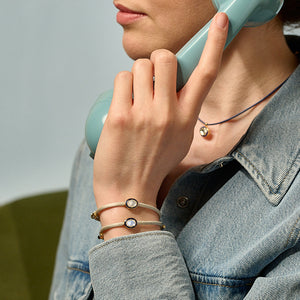 Eternal Lines - Midnight Blue & Gold Necklace