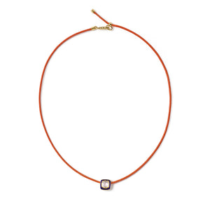 Heritage Cut - Orange, Navy & Gold Necklace