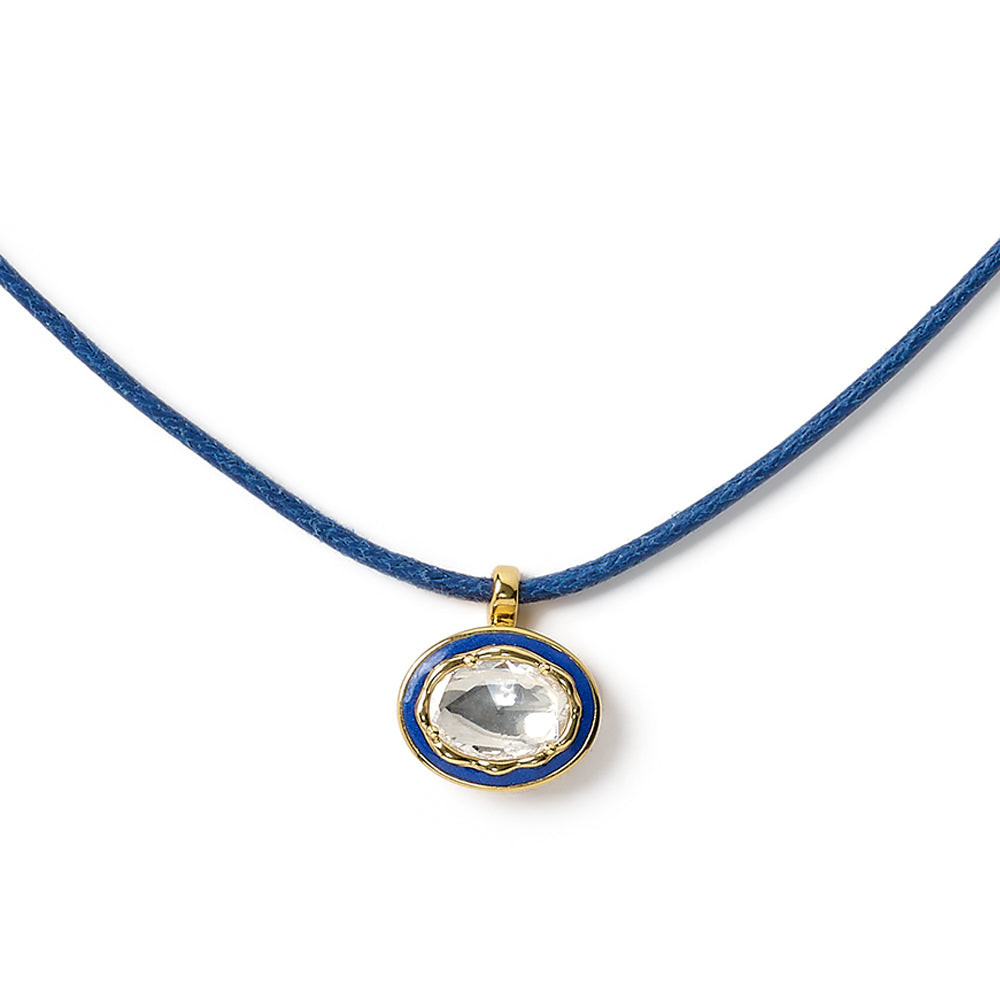 Eternal Lines - Midnight Blue & Gold Necklace