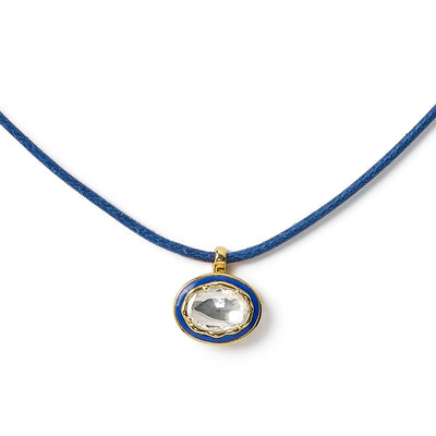 Eternal Lines - Midnight Blue & Gold Necklace