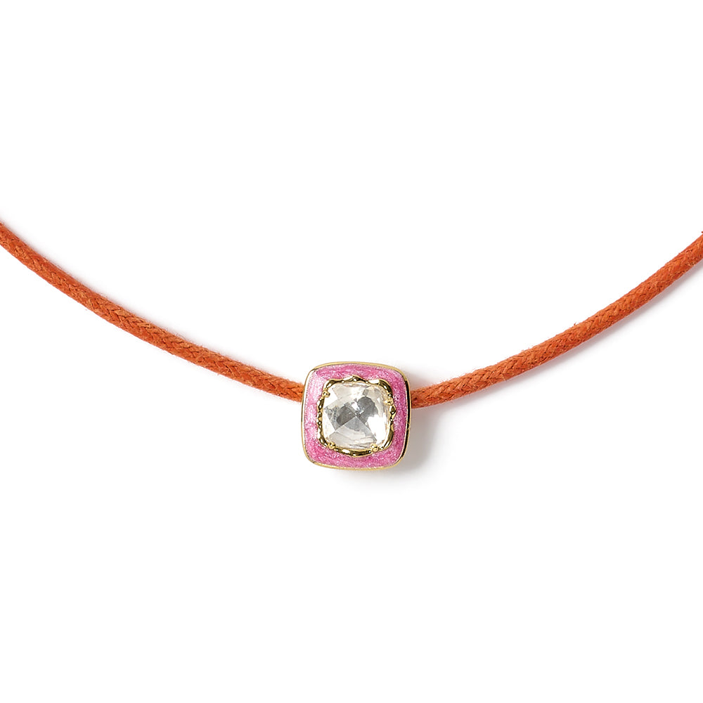 Heritage Cut - Orange, Pink & Gold Necklace