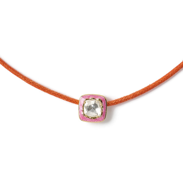 Heritage Cut - Orange, Pink & Gold Necklace