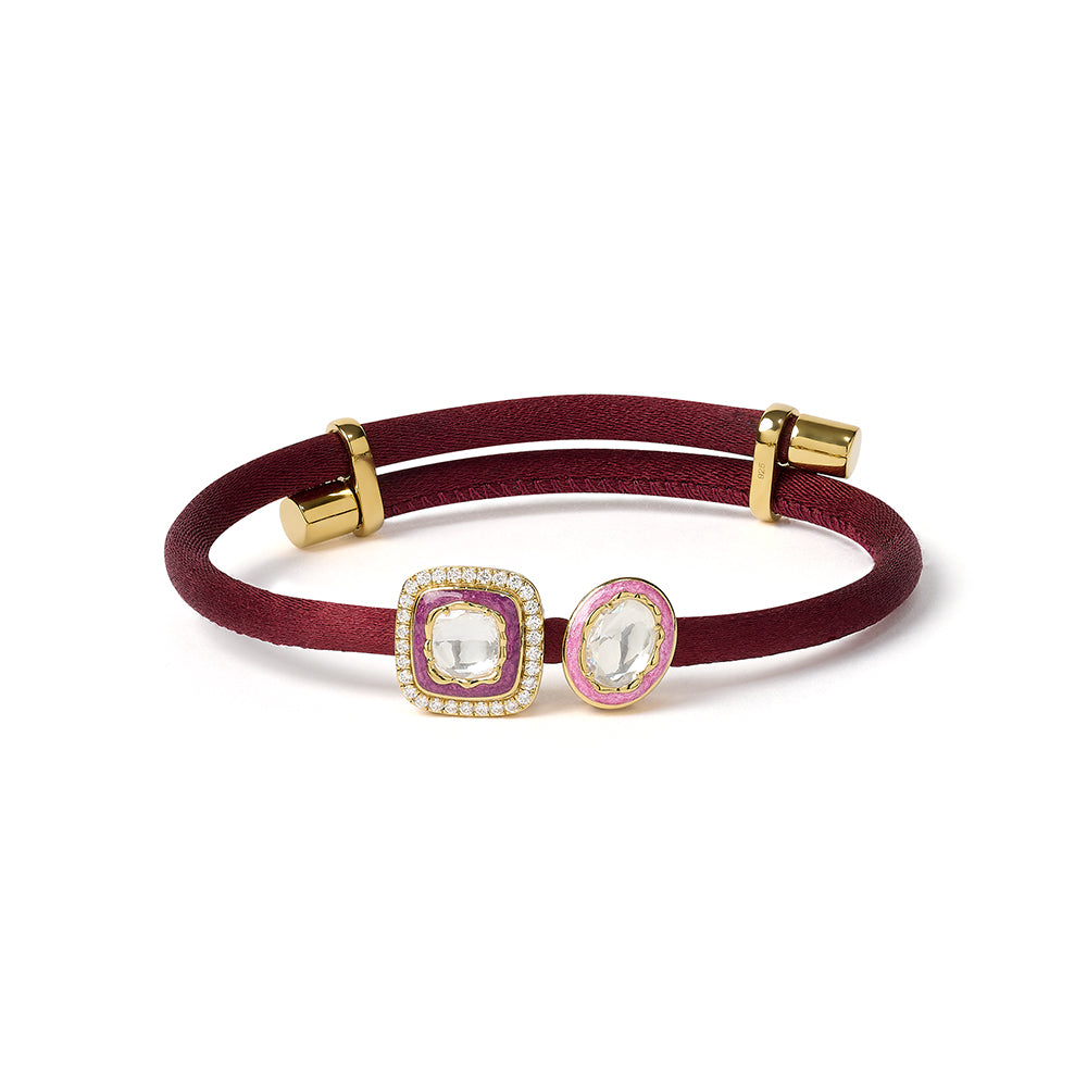 True Union - Burgundy, Orchid, Pink & Gold Bracelet