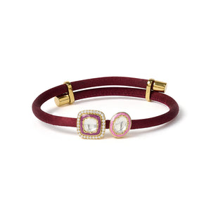 True Union - Burgundy, Orchid, Pink & Gold Bracelet