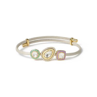 Sacred Alignment - Mink, Pastel & Gold Bracelet