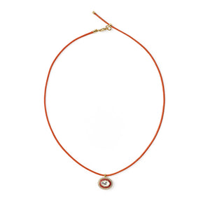 Eternal Lines - Orange, Deep Red & Gold Necklace