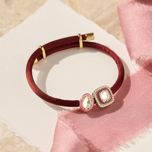True Union - Burgundy, Orchid, Pink & Gold Bracelet