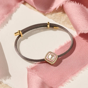Heritage Cut - Grey, Blush Pink & Gold Bracelet