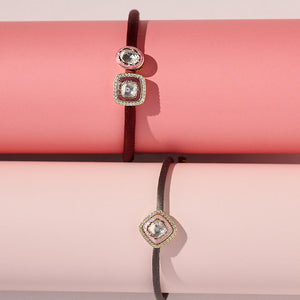 Heritage Cut - Grey, Blush Pink & Gold Bracelet