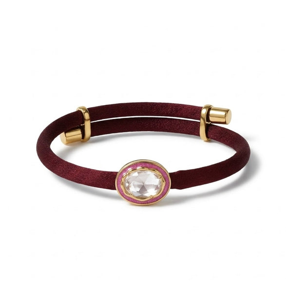Eternal Lines - Burgundy, Pink & Gold Bracelet